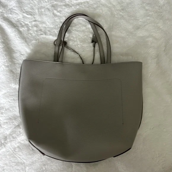 Nice Anne Klein Light Gray  Tote Shoulder Bag, Classic Career Work Office Purse - Picture 10 of 10